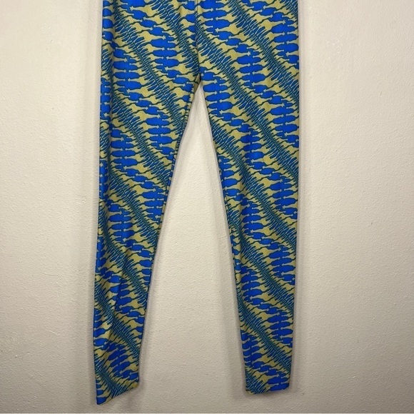 LuLaRoe Blue Beige Stretch Pull On Casual Pants Stretch Buttery Soft - Picture 2 of 9